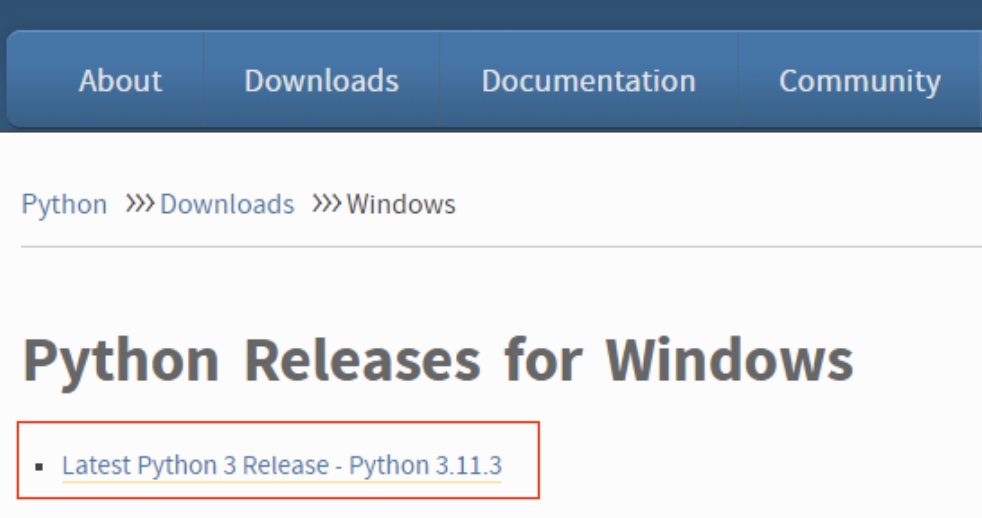 Latest Python 3 Relese - Python X.X.Xをクリック