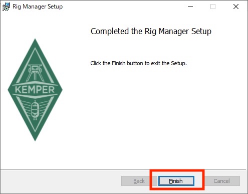 RigManagerインストール完了