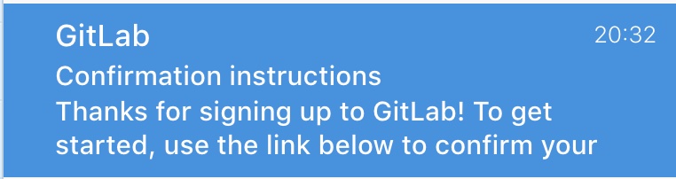 GitaLabの確認メール１