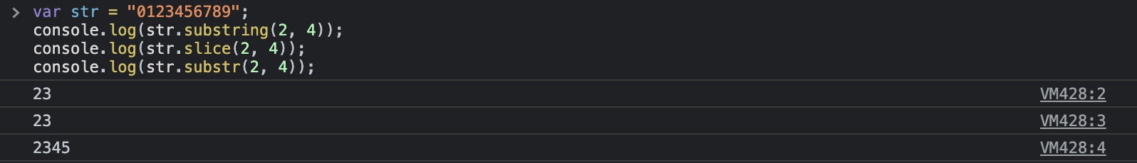 substring(),slice(),substr()の実行１