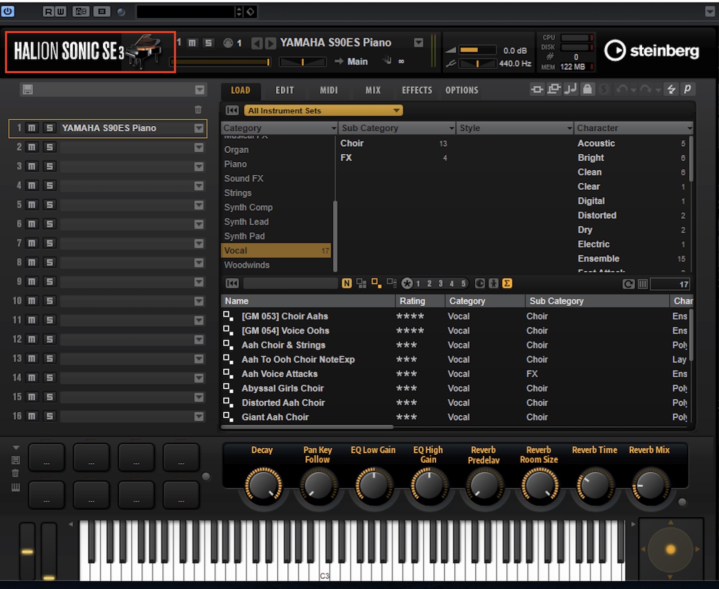 HALion Sonic SE3の起動画面