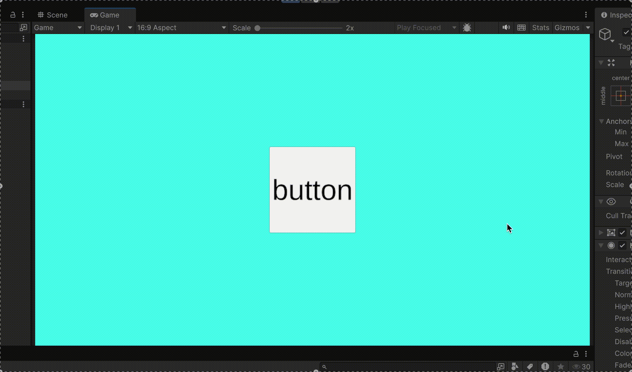 ボタンを押すとマウスカーソル画像が変わるgif